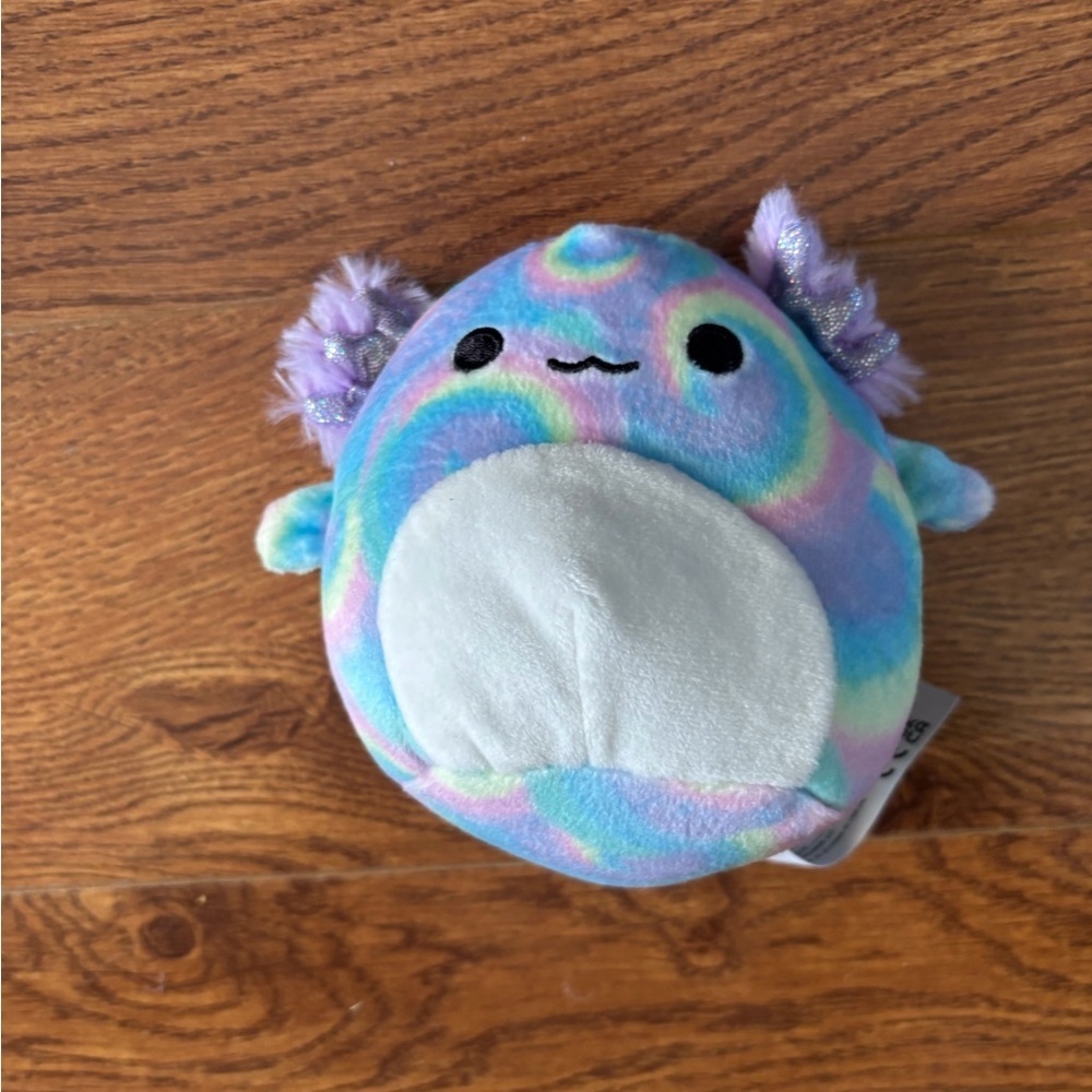 Squishmallows tie dye Axolotl plush
